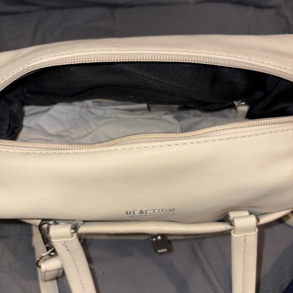 Kenneth Cole Reaction Cream Textured Satchel - Picture 3 of 4